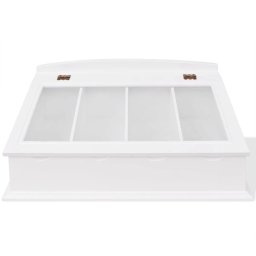 vidaXL Besteklade MDF wit barok stijl