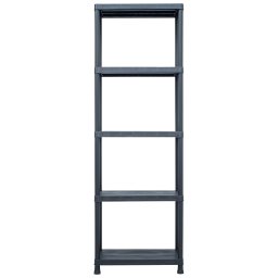 vidaXL Opbergrek 125 kg 60x30x180 cm kunststof zwart