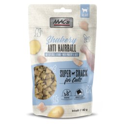 60g MAC's Cat Shakery Snack Anti-haarbal met kip & rundvlees