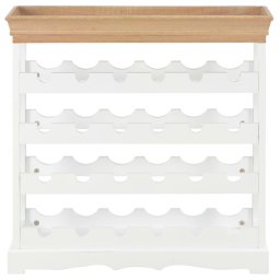 vidaXL Wijnkast 70x22,5x70,5 cm MDF wit