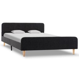 vidaXL Bedframe jute donkergrijs 120x200 cm
