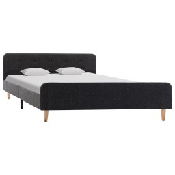 vidaXL Bedframe jute donkergrijs 160x200 cm