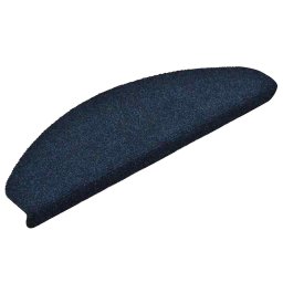 vidaXL Trapmatten zelfklevend 15 stuks 65x21x4 cm marineblauw halfrond groot