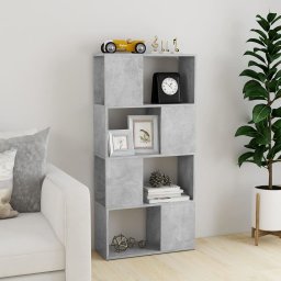 vidaXL Boekenkast/kamerscherm 60x24x124,5 cm betongrijs