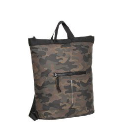 New Rebels ® Mart - Top Zip - Waterafstotend - Rugtas - Laptoptas 14Inch. - Shopper - Brown Camouflage