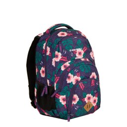 New Rebels ® BTS 3 schooltas met laptopvak flower print