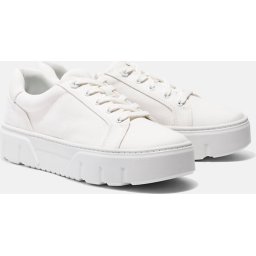 TIMBERLAND LAUREL COURT LOW - maat 37 - LACE UP SNEAKER WHITE CANVAS