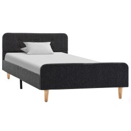 vidaXL Bedframe jute donkergrijs 100x200 cm