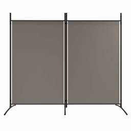 vidaXL Kamerscherm met 2 panelen 175x180 cm stof antracietkleurig
