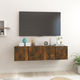vidaXL Tv-meubelset 2 pcs Bruin Bewerkt hout