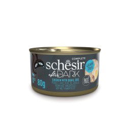 12x80g Schesir After Dark Complete Paté Kip & Ei natvoer voor katten