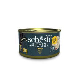 12x80g Schesir After Dark Complete Paté Kip natvoer voor katten