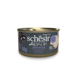 12x80g Schesir After Dark Complete Paté Kip & Eend natvoer voor katten