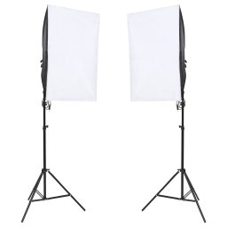 vidaXL Fotostudioset met verlichtingsset en achtergrondscherm