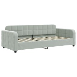 vidaXL Slaapbank met matras 90x190 cm fluweel lichtgrijs