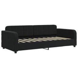 vidaXL Slaapbank met matras 90x190 cm fluweel zwart