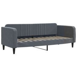 vidaXL Slaapbank met matras 90x190 cm fluweel donkergrijs