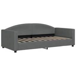 vidaXL Slaapbank met matras 90x190 cm stof donkergrijs