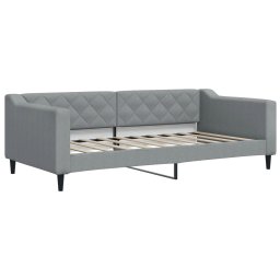 vidaXL Slaapbank met matras 90x190 cm stof lichtgrijs