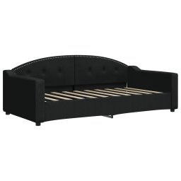 vidaXL Slaapbank met matras 90x190 cm stof zwart
