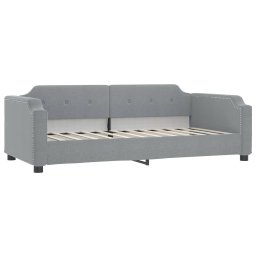 vidaXL Slaapbank met matras 90x190 cm stof lichtgrijs