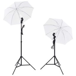 vidaXL Fotostudioset met lampen, paraplu's, achtergrond en reflector