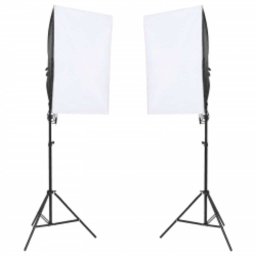 vidaXL Fotostudioset met verlichtingsset, achtergrond en reflector