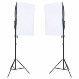 vidaXL Fotostudioset met verlichtingsset, achtergrond en reflector