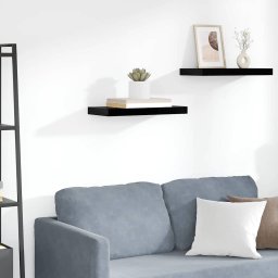 vidaXL Wandschap zwevend 50x23,5x3,8 cm MDF hoogglans zwart