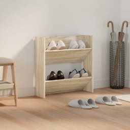 vidaXL Wandschoenenkast 60x18x60 cm spaanplaat sonoma eikenkleurig