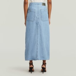 Belted Long Cargorok - Lichtblauw - Dames