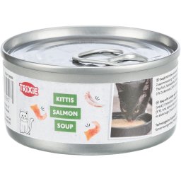 4x 80g Trixie Kittis Soup kip & zalm kattensnacks