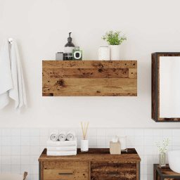 vidaXL Badkamerwandkast 80x25x30 cm bewerkt hout oud houtkleurig