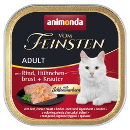 animonda vom Feinsten Adult Voordeelpakket 32 x 100 g Kattenvoer - Gourmet met rundvlees, kipfilet & kruiden