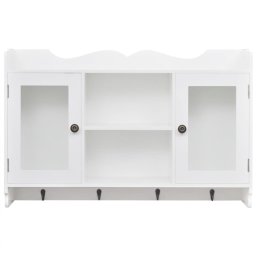 vidaXL Wandschap voor boeken/DVD's MDF wit