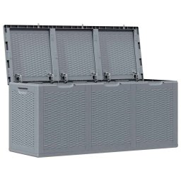 vidaXL Tuinbox 270 L PP rattan grijs