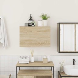 vidaXL Badkamerwandkast 60x25x40 cm bewerkt hout sonoma eikenkleurig