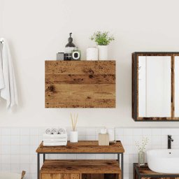 vidaXL Badkamerwandkast 60x25x40 cm bewerkt hout oud houtkleurig