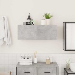 vidaXL Badkamerwandkast 80x25x30 cm bewerkt hout betongrijs