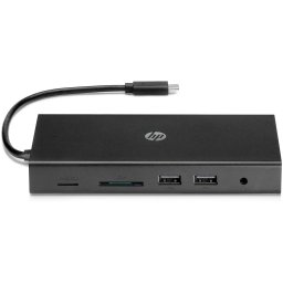 HP Travel USB-C Multi-port Hub EURO USB Hub Zwart