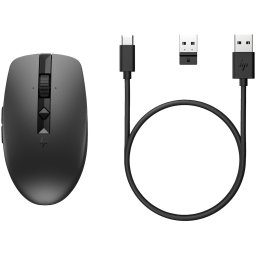 HP 710 RECHBL Silent BLK Bluetooth Mouse EURO Muis Zwart