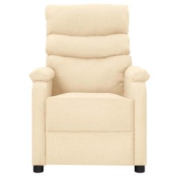 vidaXL Massagestoel stof crèmekleurig