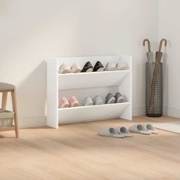 vidaXL Wandschoenenkast 80x18x60 cm bewerkt hout wit