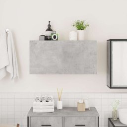 vidaXL Badkamerwandkast 80x25x40 cm bewerkt hout betongrijs
