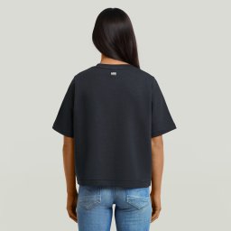 Boxy T-shirt-sweater - Donkerblauw - Dames