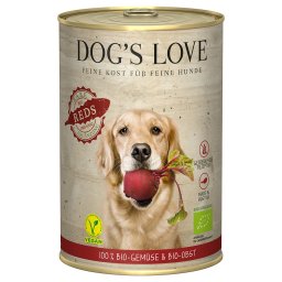 6x 400g Dog's Love Organic Vegan Reds Hondenvoer Nat