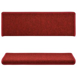 vidaXL Trapmatten 15 st 65x21x4 cm Röd Rechthoekige Rand