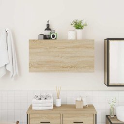 vidaXL Badkamerwandkast 80x25x40 cm bewerkt hout sonoma eikenkleurig
