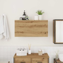 vidaXL Badkamerwandkast 80x25x40 cm bewerkt hout artisanaal eikenkleur