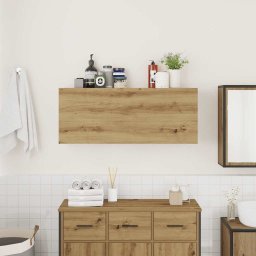 vidaXL Badkamerwandkast 100x25x40cm bewerkt hout artisanaal eikenkleur
